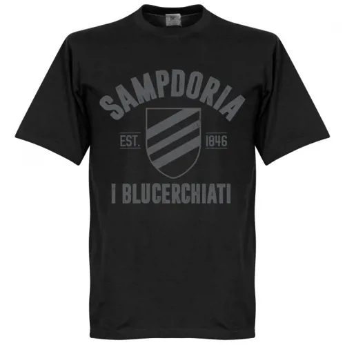 T-Shirt Sampdoria EST 1846 - Noir