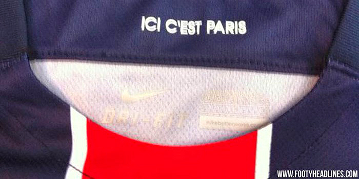 Col du maillot de football PSG 2015-2016