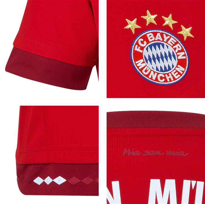 Maillot Bayern 2015-2016 domicile détails (1)