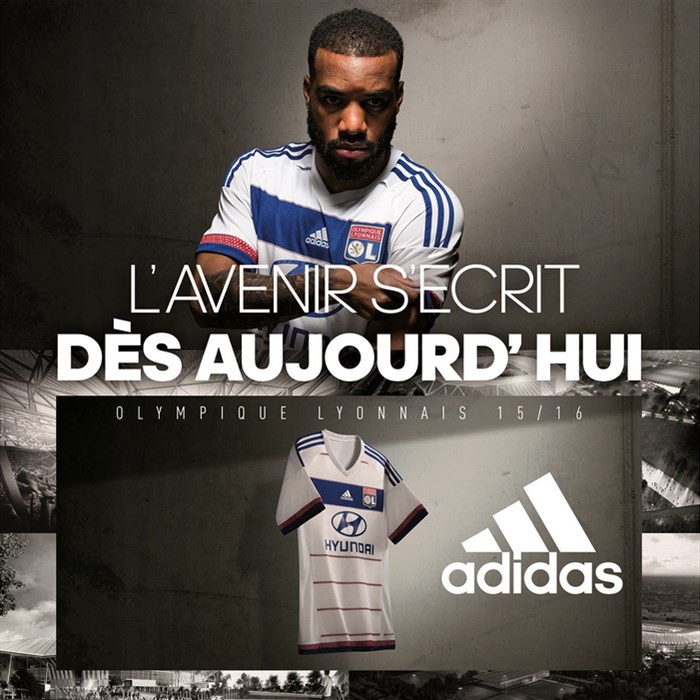 Maillot OL domicile 2015-16 Adidas