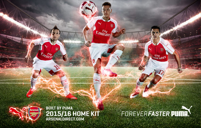 Maillot Arsenal Puma domicile 2015-2016