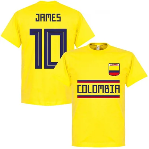 James Team T-Shirt Colombia - Jaune