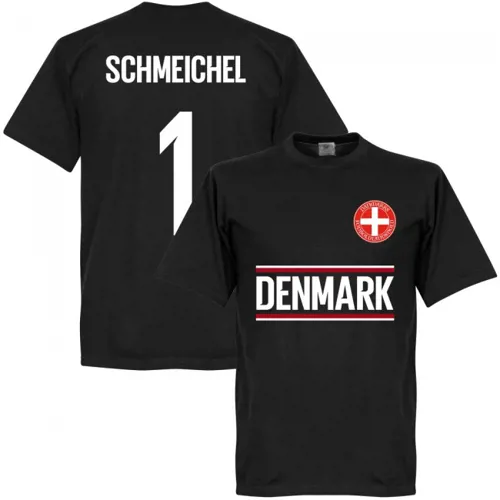 Denemarken Schmeichel team t-shirt - Noir