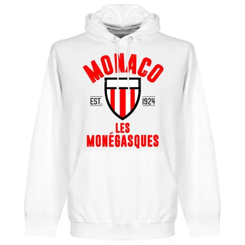 Sweat a capuche AS Monaco EST 1924 - Blanc