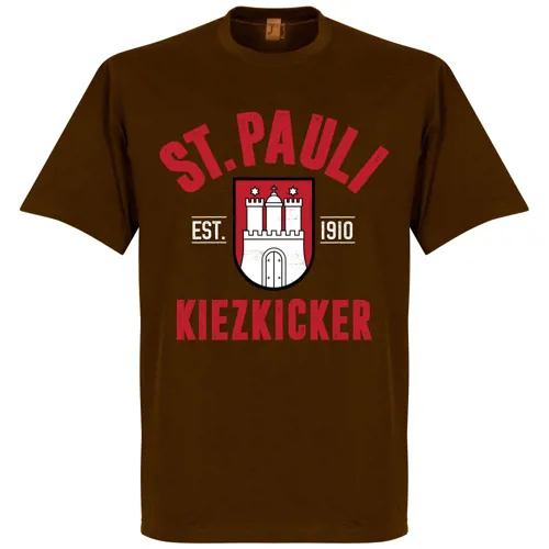 T-Shirt FC Sankt Pauli EST 1910 - Marron