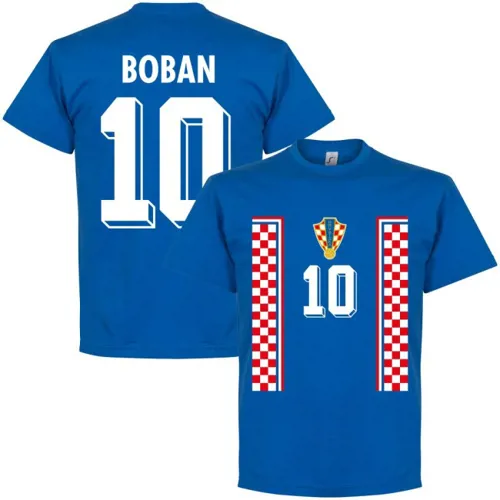 T-Shirt Croatie 1998 Boban - Bleu
