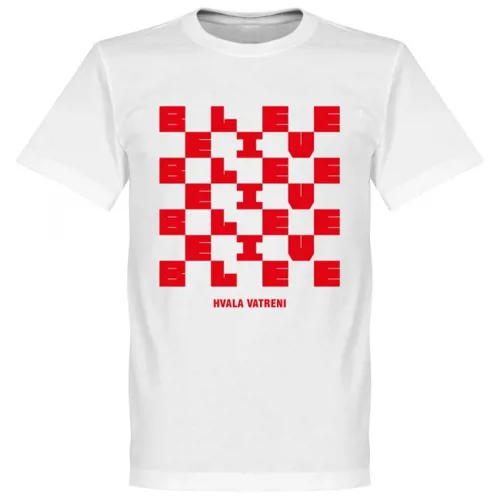 T-Shirt Croatie Hvala Vatreni - Blanc