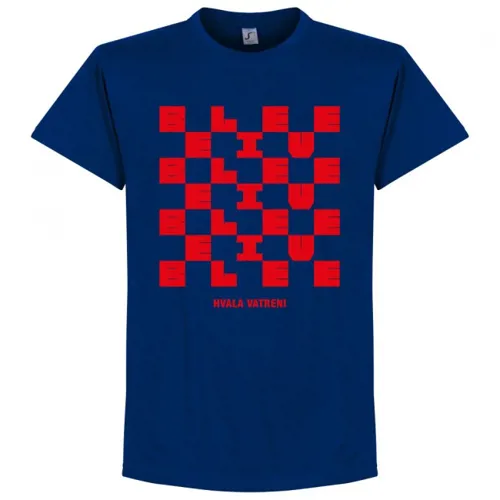 T-Shirt Croatie Hvala Vatreni - Bleu Marine