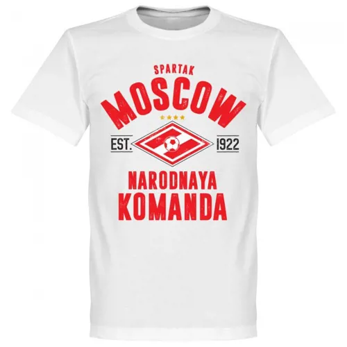 T-Shirt Spartak Moscou EST 1922 - Blanc