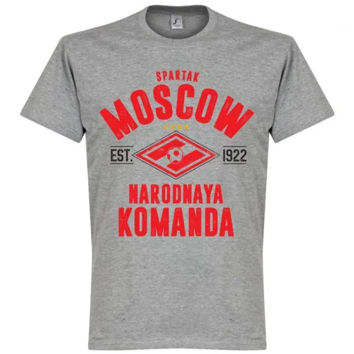 T-Shirt Spartak Moscou EST 1922 - Gris
