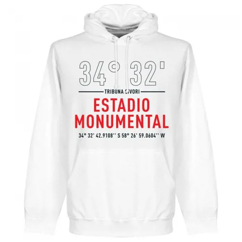 Sweat a capuche El Monumental River Plate - Blanc
