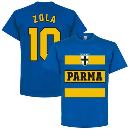 Retro T-Shirt Parma Zola - Bleu/Jaune