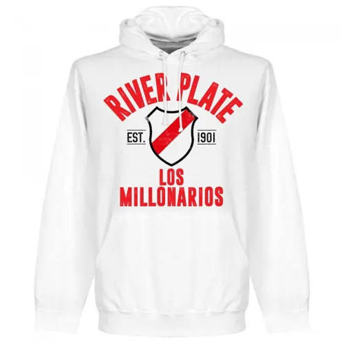 Sweat a capuche River Plate EST 1901 - Blanc