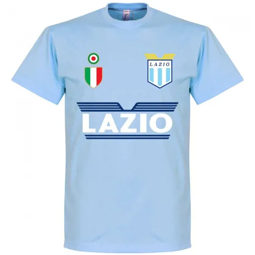 T-Shirt Rétro SS Lazio EST années 80 - Bleu Clair