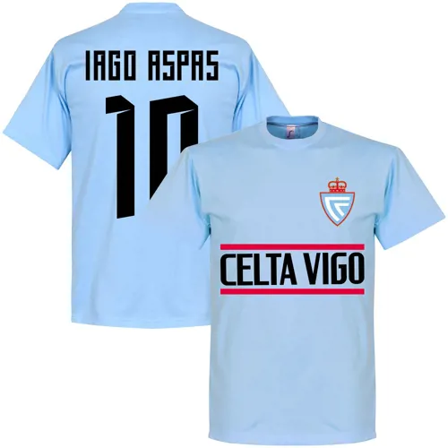 Team T-Shirt Celta De Vigo Iago Aspas - Bleu Clair