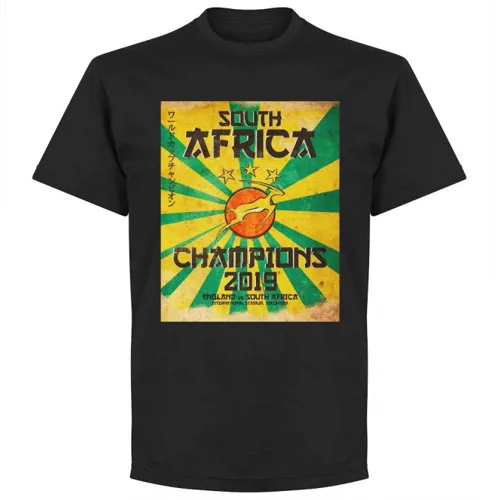 T-Shirt Rugby Afrique Du Sud World Cup 2019 - Noir