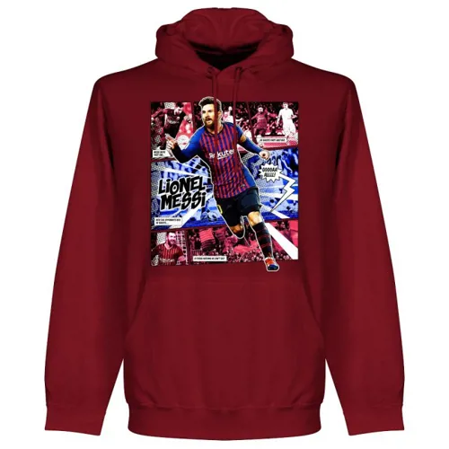 Sweat a capuche Messi Comic FC Barcelona - Rouge