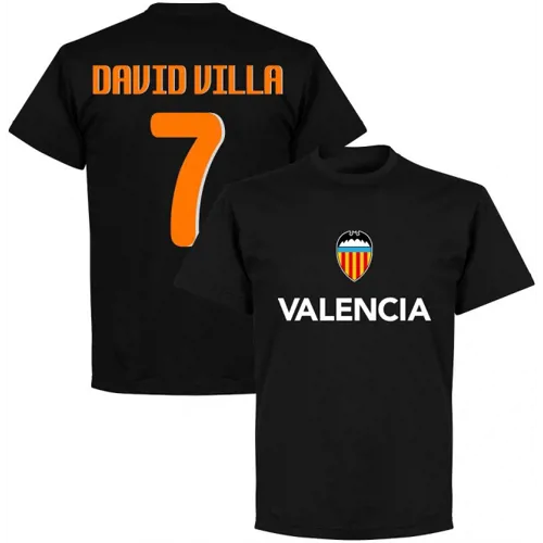T-Shirt Rétro Valence CF David Villa - Noir