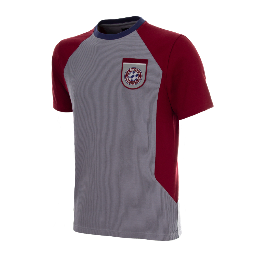 Bayern Munich Retro T-Shirt 1998 - Gris/Bordeaux