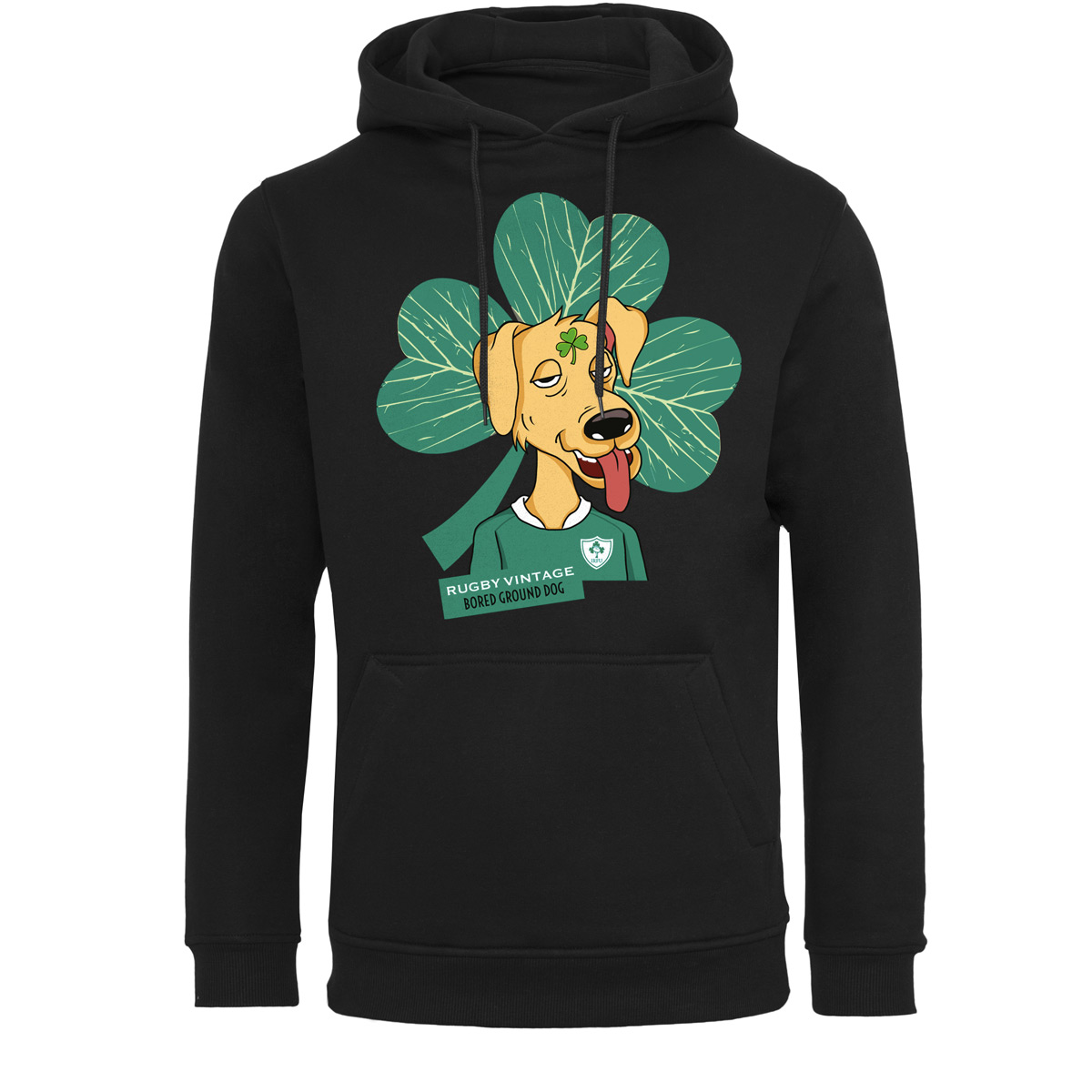 Sweat a capuche Irlande Bored Ground Dog - Noir