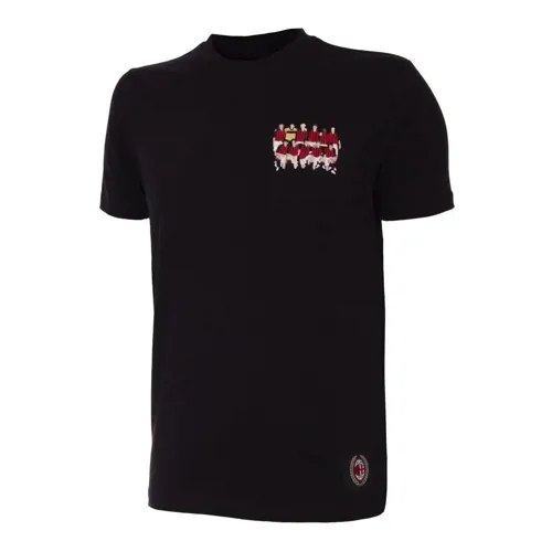 T-Shirt Milan AC Embroidery Coppa Italia 2003 - Noir