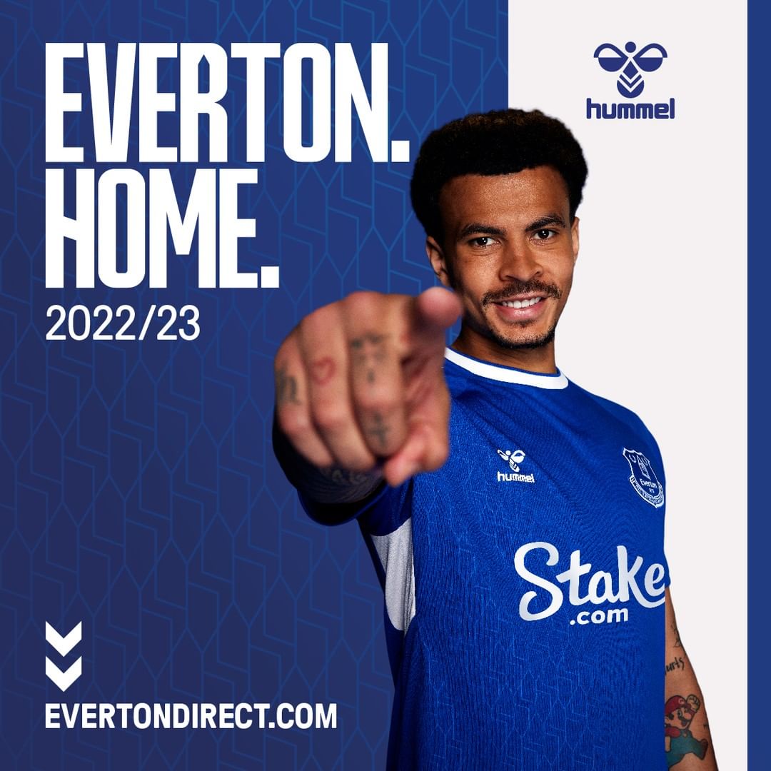 Maillot et kit domicile Everton 2022-2023