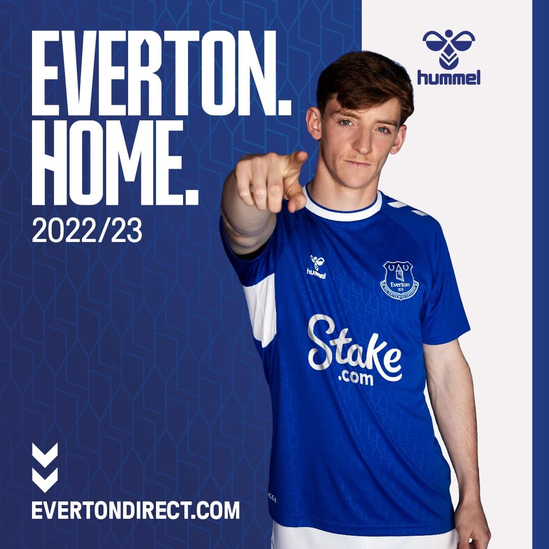 Maillot et kit domicile Everton 2022-2023