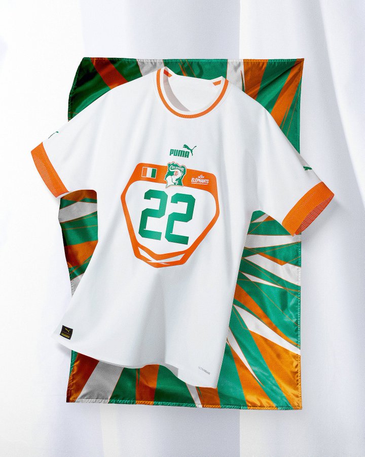 Maillot extérieur Cote d'Ivoire 2022-2023