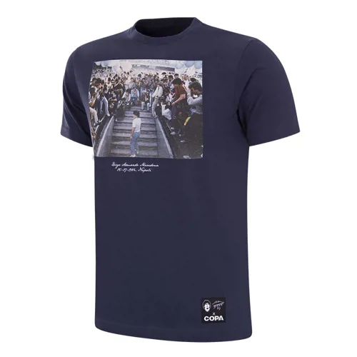 Napoli Maradona Présentation 1984 T-Shirt - Bleu Marine