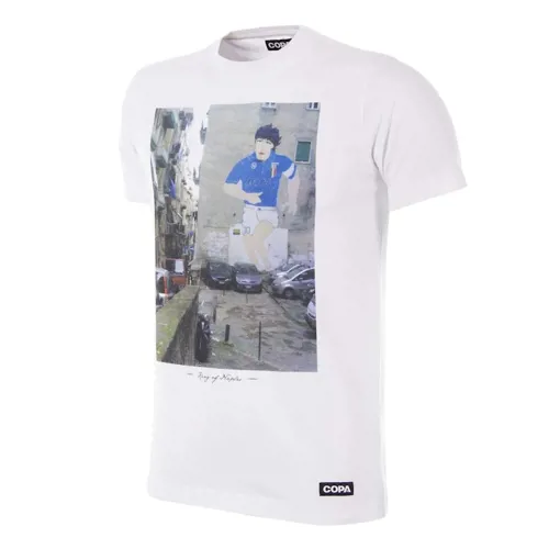 Napoli Maradona King Of Naples T-Shirt - Blanc