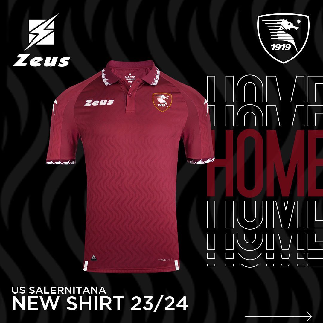 Maillots de football US 1909 Salernitana 2023-2024
