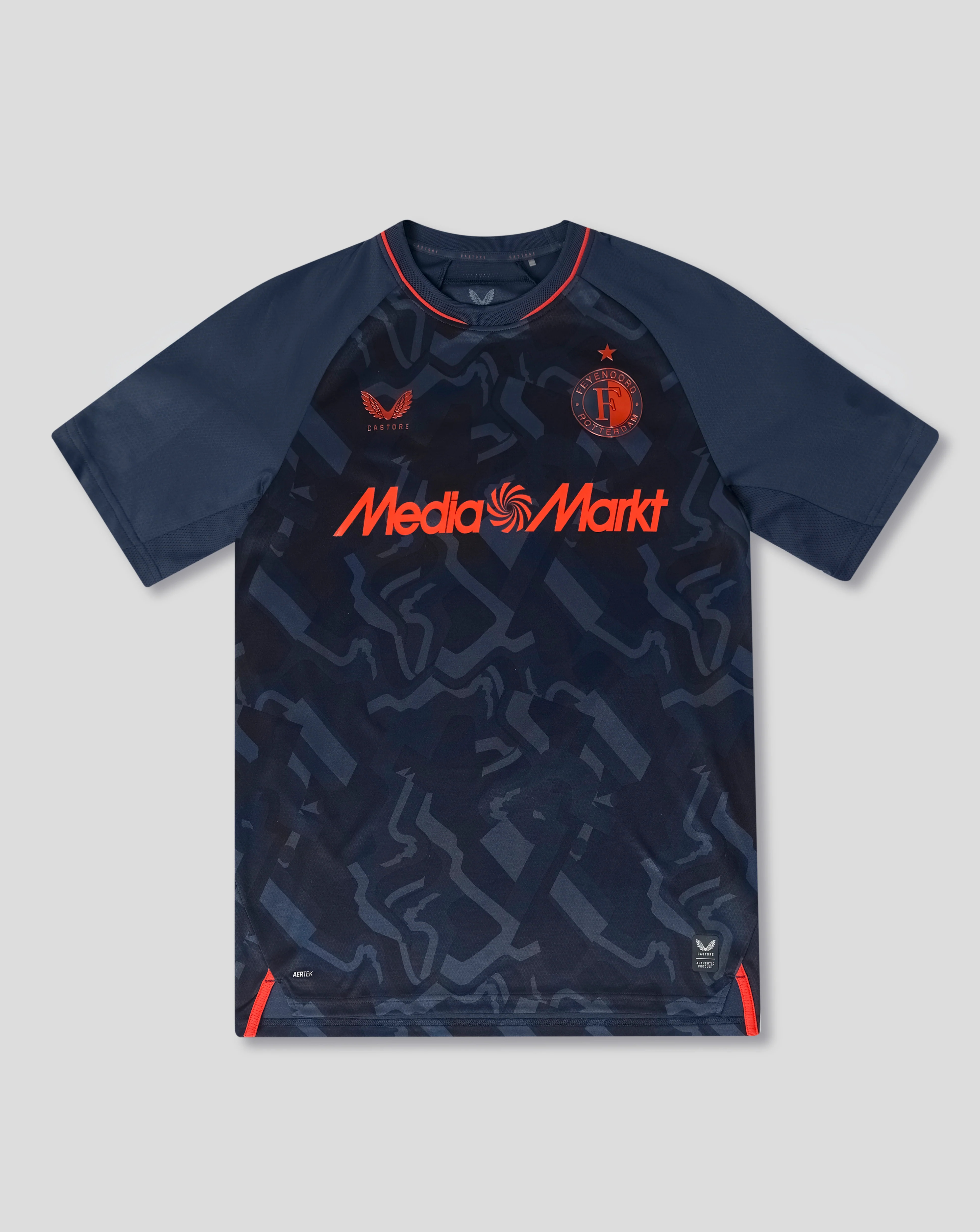 Troisieme maillot Feyenoord 2026-2027 bleu marine avec details orange!