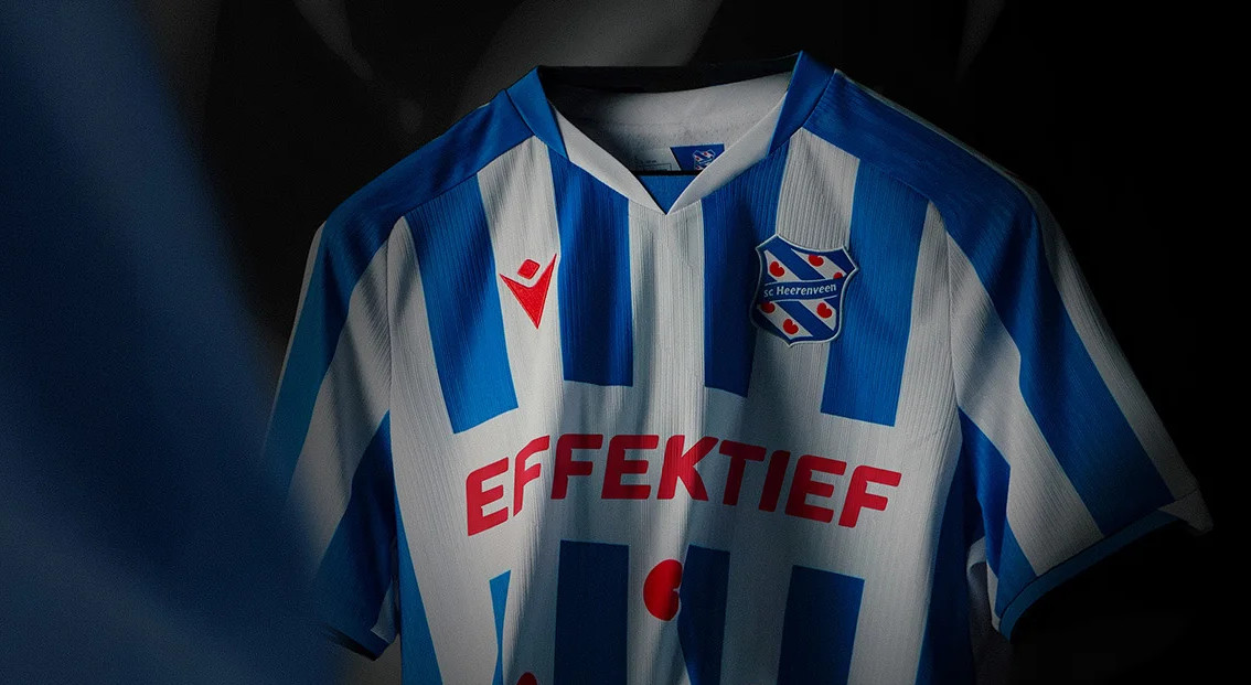 Le maillot domicile du SC Heerenveen 2026-2027 signe Macron