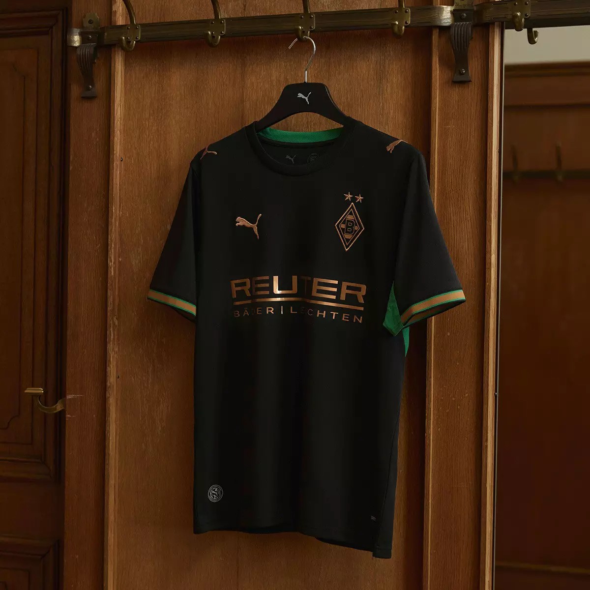 Maillot extérieur Borussia Mönchengladbach 2026-2027 noir avec accents bronze
