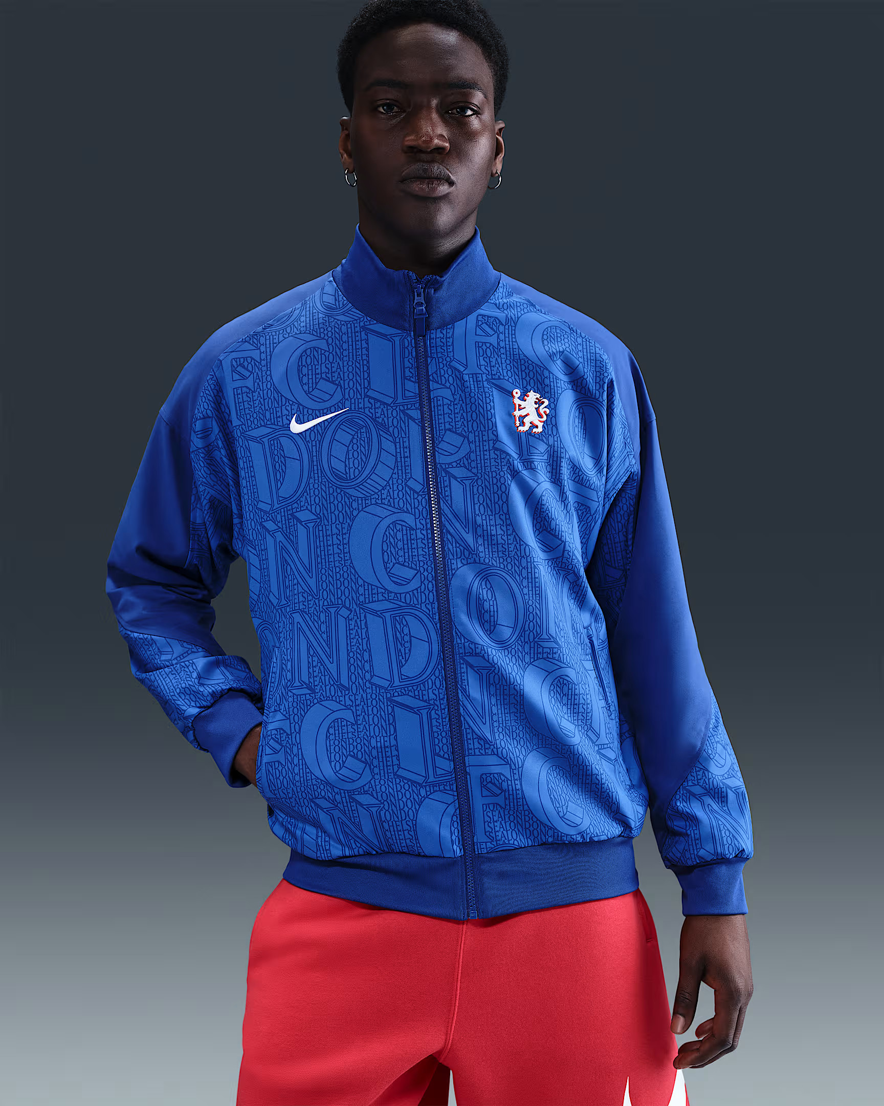 Survetement Chelsea Survetement Bleu FoncÃ© Veste D'entrainement