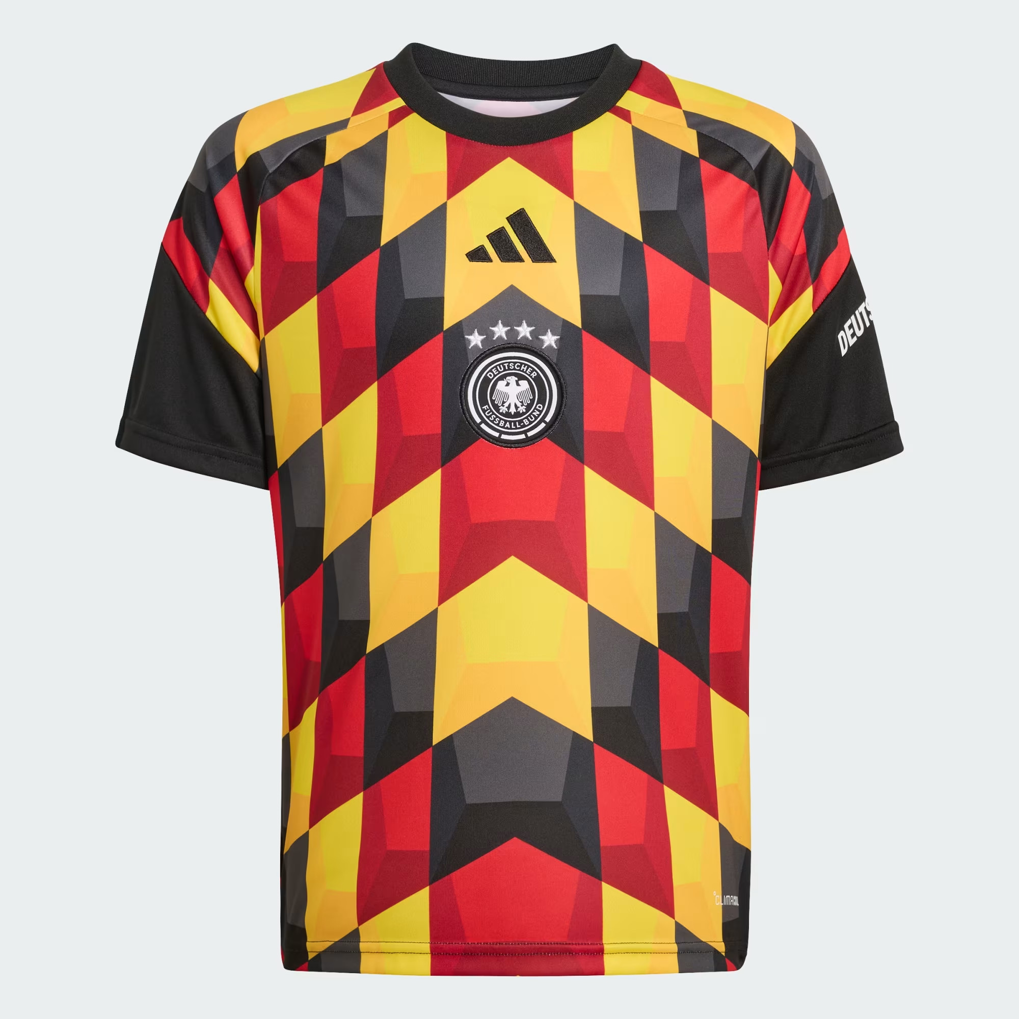 Maillot d'échauffement Allemagne 2026-2027 - Noir/Jaune/Rouge - Enfant