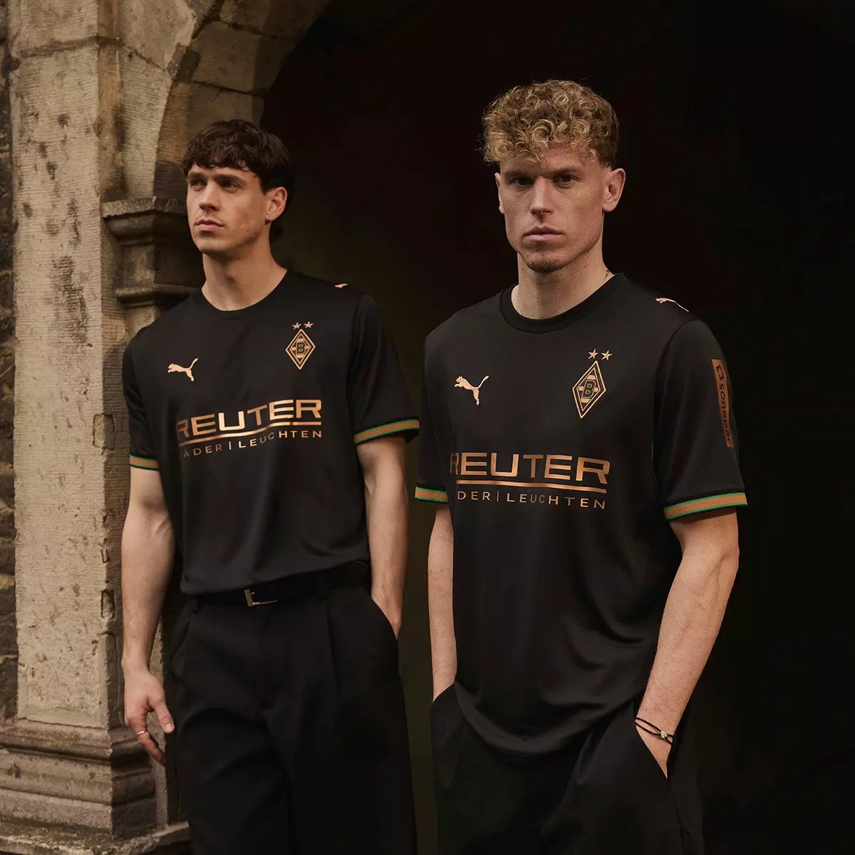 Maillot extérieur Borussia Mönchengladbach 2026-2027 noir avec accents bronze